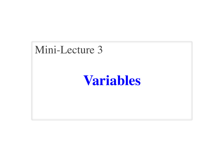 variables expressions vs statements