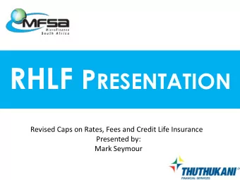 Insist on finding long term  sustainable solutions for  Sector MFSA S UBMISSION : 15 J ANUARY