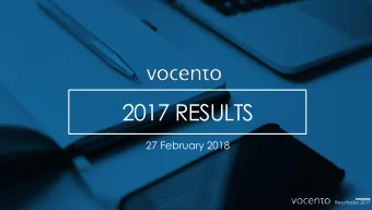 2017 RESULTS  27 February 2018  1  Resultados 2017  Results 2017  CONTENTS  1. OVERVIEW OF