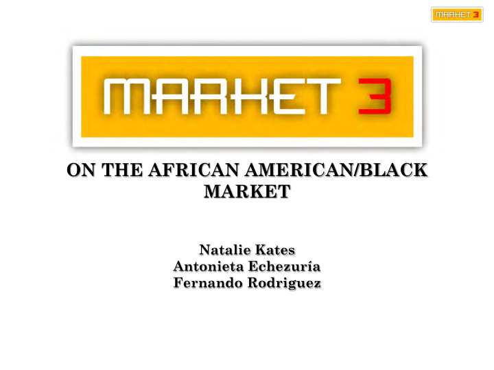 on the african american black market