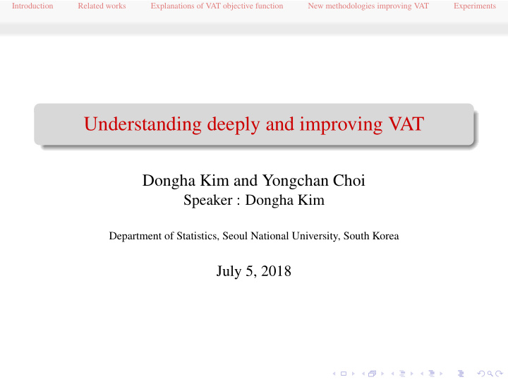 understanding deeply and improving vat