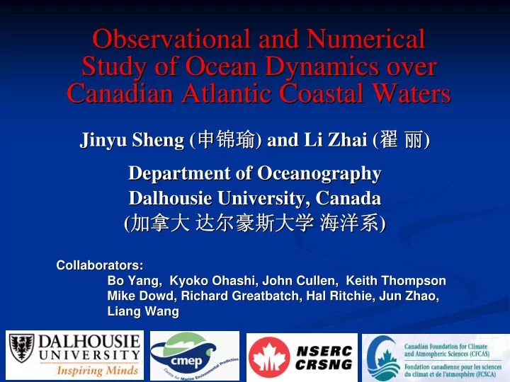 observational and numerical observational and numerical