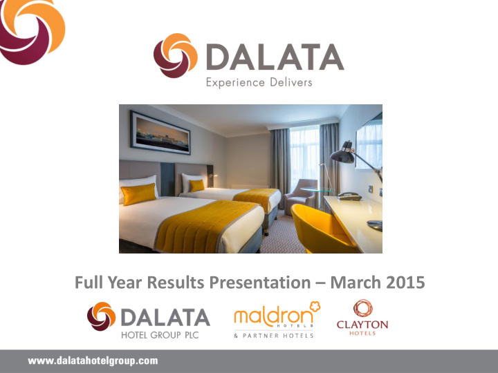 full year results presentation march 2015 disclaimer