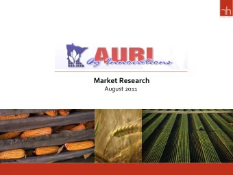 Market  Research    August  2011    If  you  help  the  farm