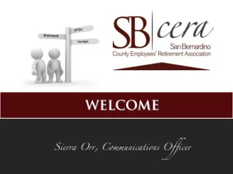 1. SBCERA retirement plan and benefits  2. Benefits calculations  3. Ways to increase benefits  4.