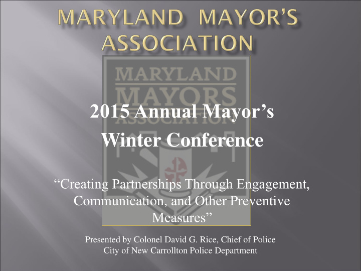 2015 annual mayor s winter conference