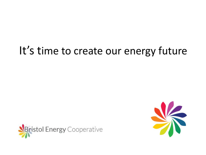 our energy future a choice this