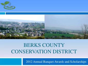 CONSERVATION DISTRICT  2012 Annual Banquet Awards and Scholarships Chairmans Award  Henry E.
