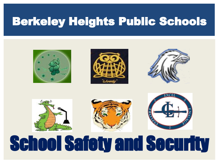 school safety and security agenda 1 the law and training