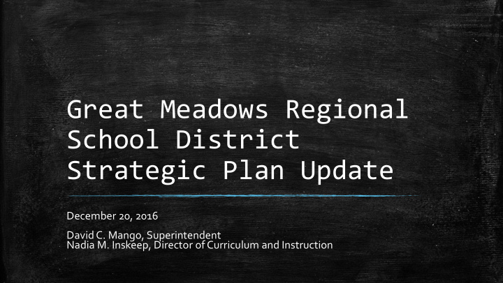 school district strategic plan update