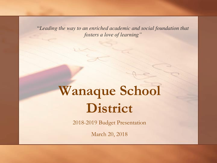 wanaque school