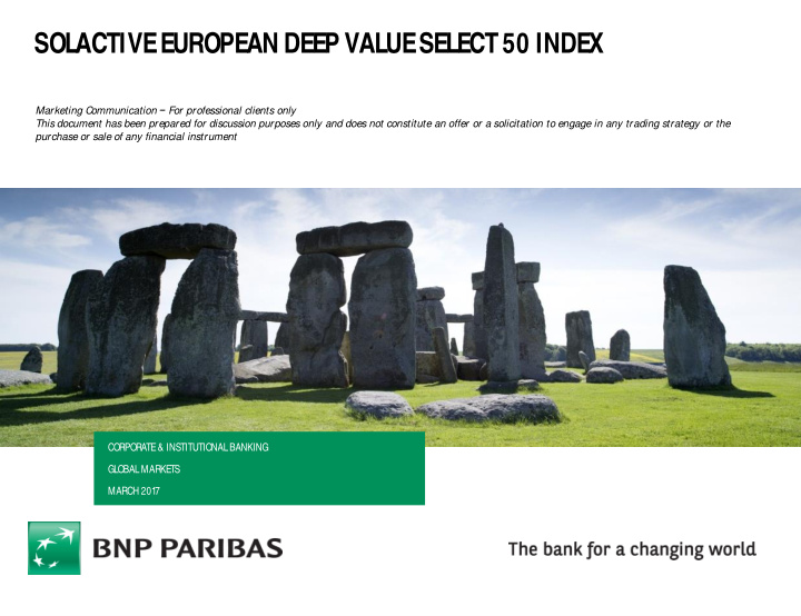 solactive european deep value select 50 index