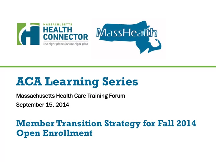 aca learning series