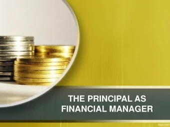THE PRINCIPAL AS  FINANCIAL MANAGER  TEACHER UNION COLLABORATION  Foundation  Mathematics