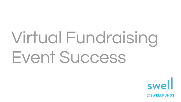 virtual fundraising event success
