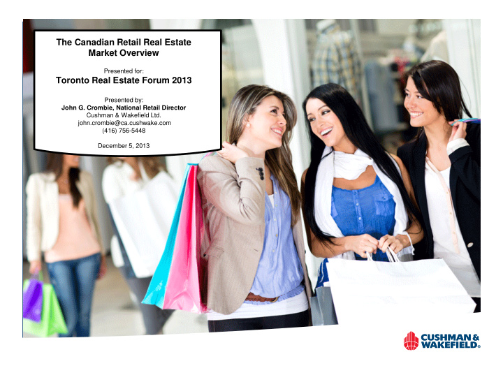 the canadian retail real estate market overview