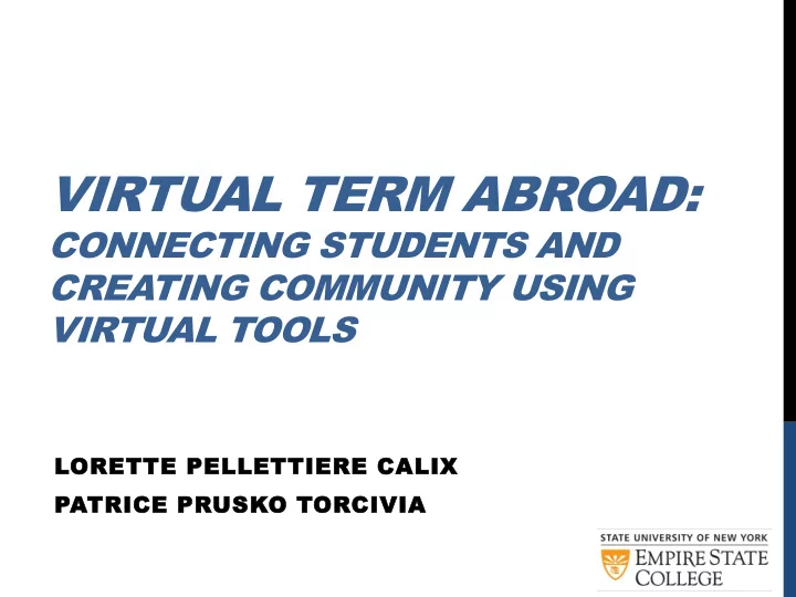 virtual term abroad