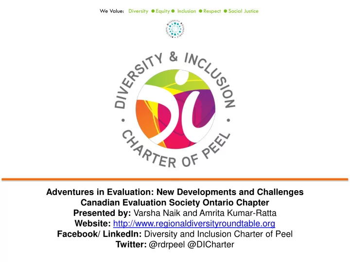 adventures in evaluation new developments and challenges