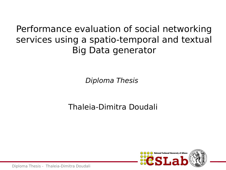 performance evaluation of social networking services