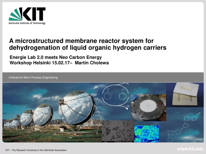 a microstructured membrane reactor system for