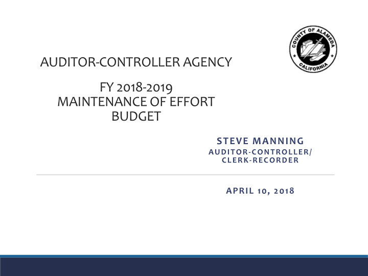 auditor controller agency