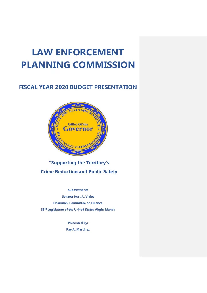 law enforcement planning commission