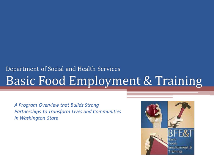 basic food employment training