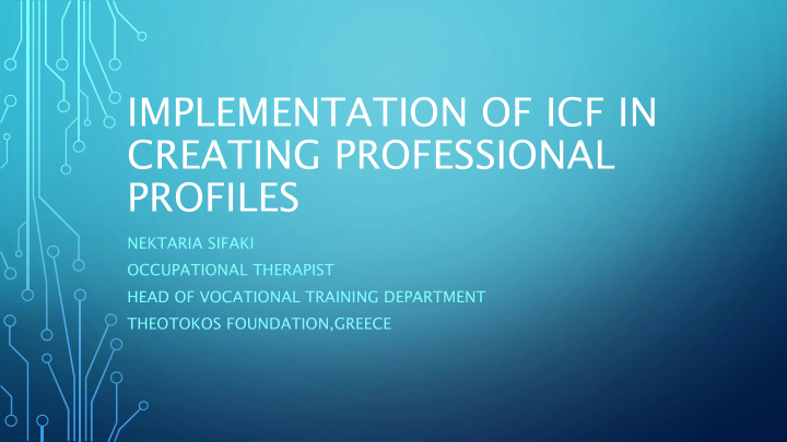 implementation of icf in