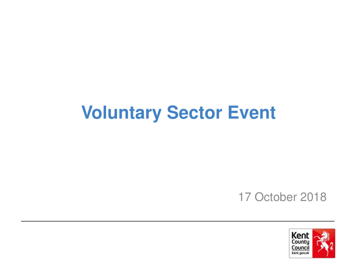voluntary sector event