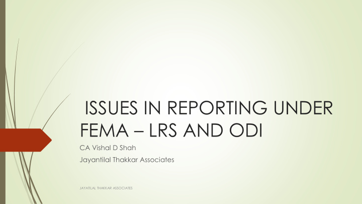 issues in reporting under