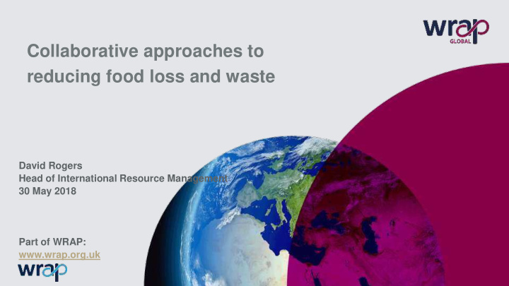 collaborative approaches to reducing food loss and waste
