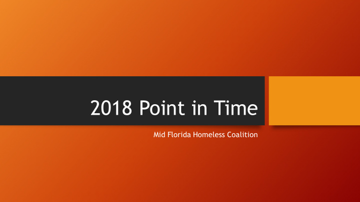2018 point in time