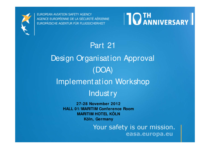 part 21 design organisation approval doa implementation