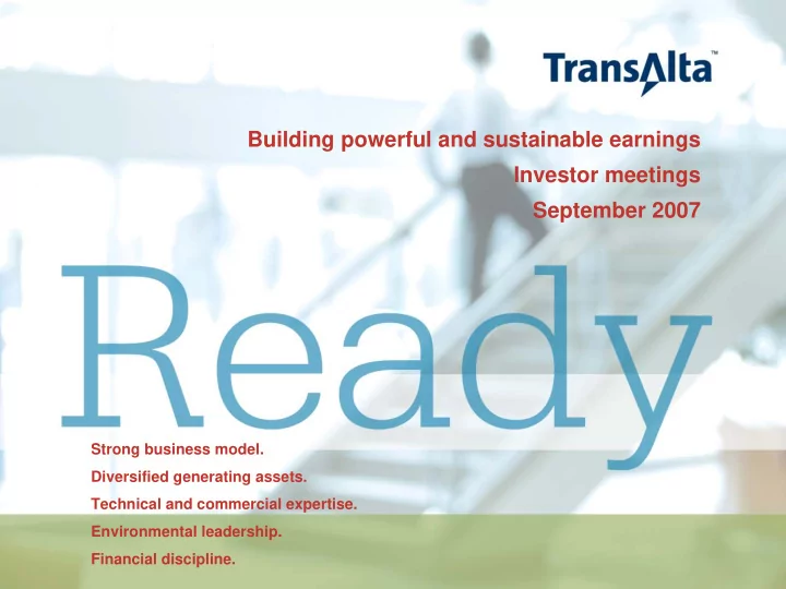 building powerful and sustainable earnings investor