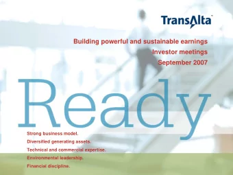 Building powerful and sustainable earnings  Investor meetings  September 2007  Strong business