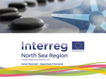 Carsten Westerholt  Deputy Head of Secretariat  eHarbours  What?  Transformation of energy