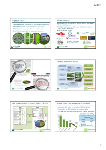 8  6  2015  AlgaeLinkages  AlgaeLinkages  Cultivation of microalgae for chicken feed on