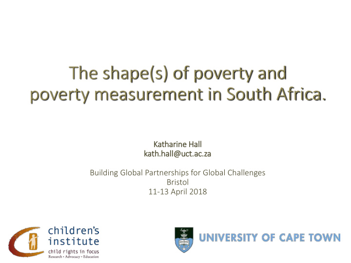 the shape s of poverty and poverty measurement in south
