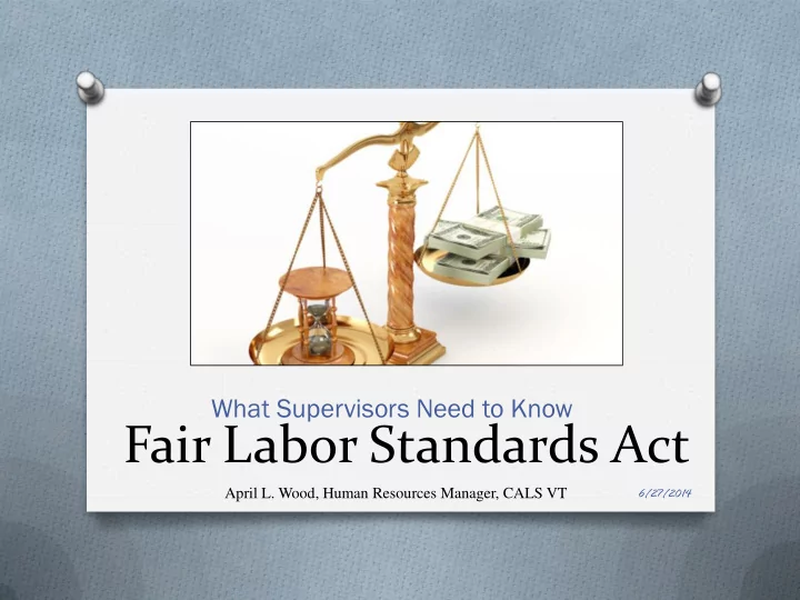 fair labor standards act