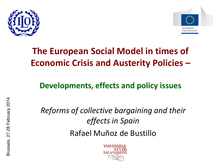 the european social model in times of economic crisis and