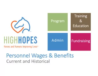 Personnel onnel Wa Wages &amp; Bene  Benefi  fits  ts Current and Historical  FY FY 17 17  18