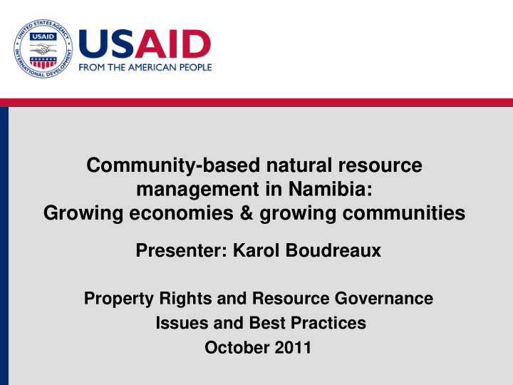 community based natural resource management in namibia