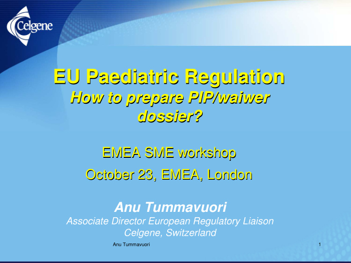 eu paediatric regulation eu paediatric regulation