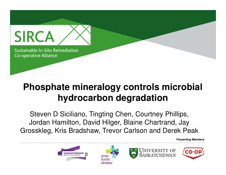 phosphate mineralogy controls microbial hydrocarbon