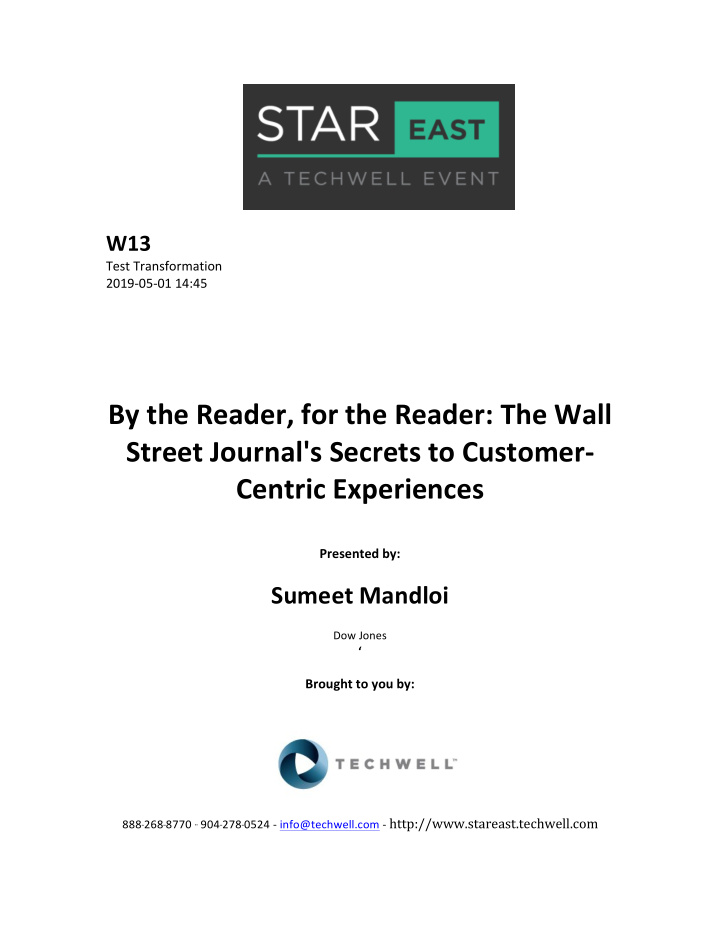 by the reader for the reader the wall street journal s