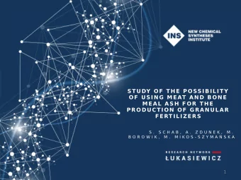 STUDY OF THE POSSIBILITY  OF USING MEAT AND BONE  MEAL ASH FOR THE  PRODUCTION OF GRANULAR