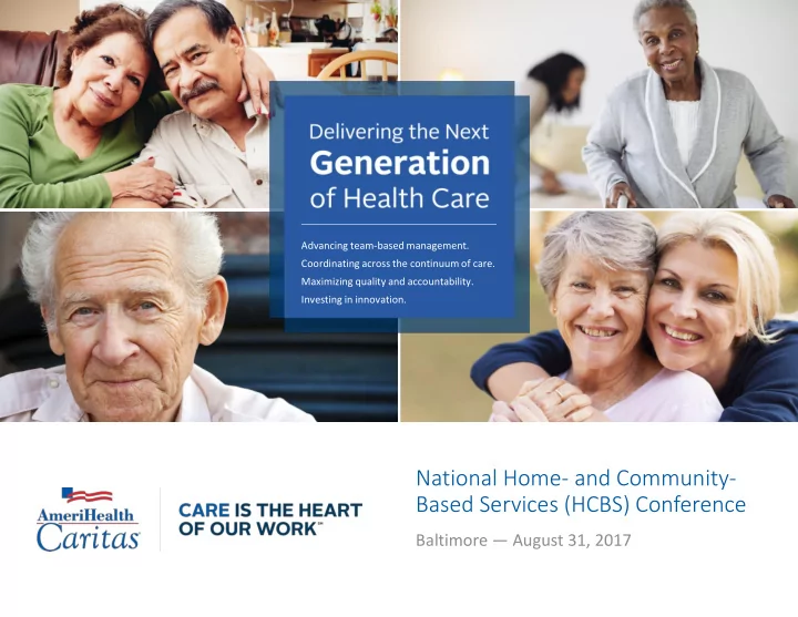 national home and community based services hcbs conference