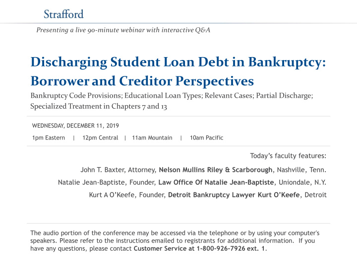 discharging student loan debt in bankruptcy