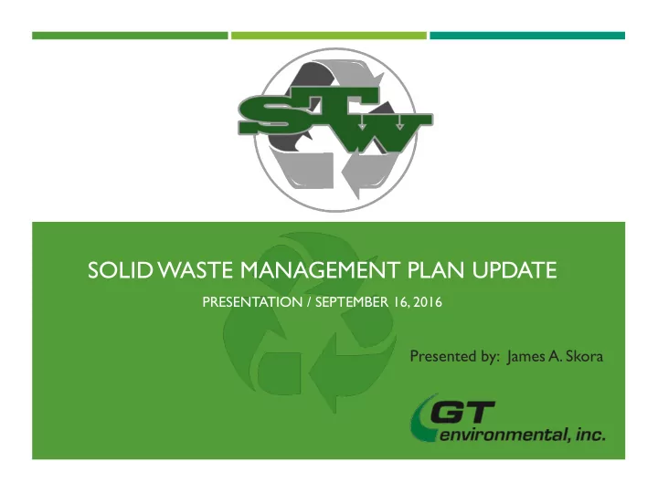 solid waste management plan update