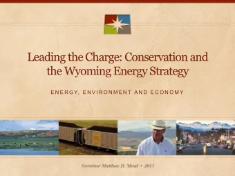 E N E R G Y,  E N V I R O N M E N T  A N D  E C O N O M Y  Mitigation  Wyoming will achieve